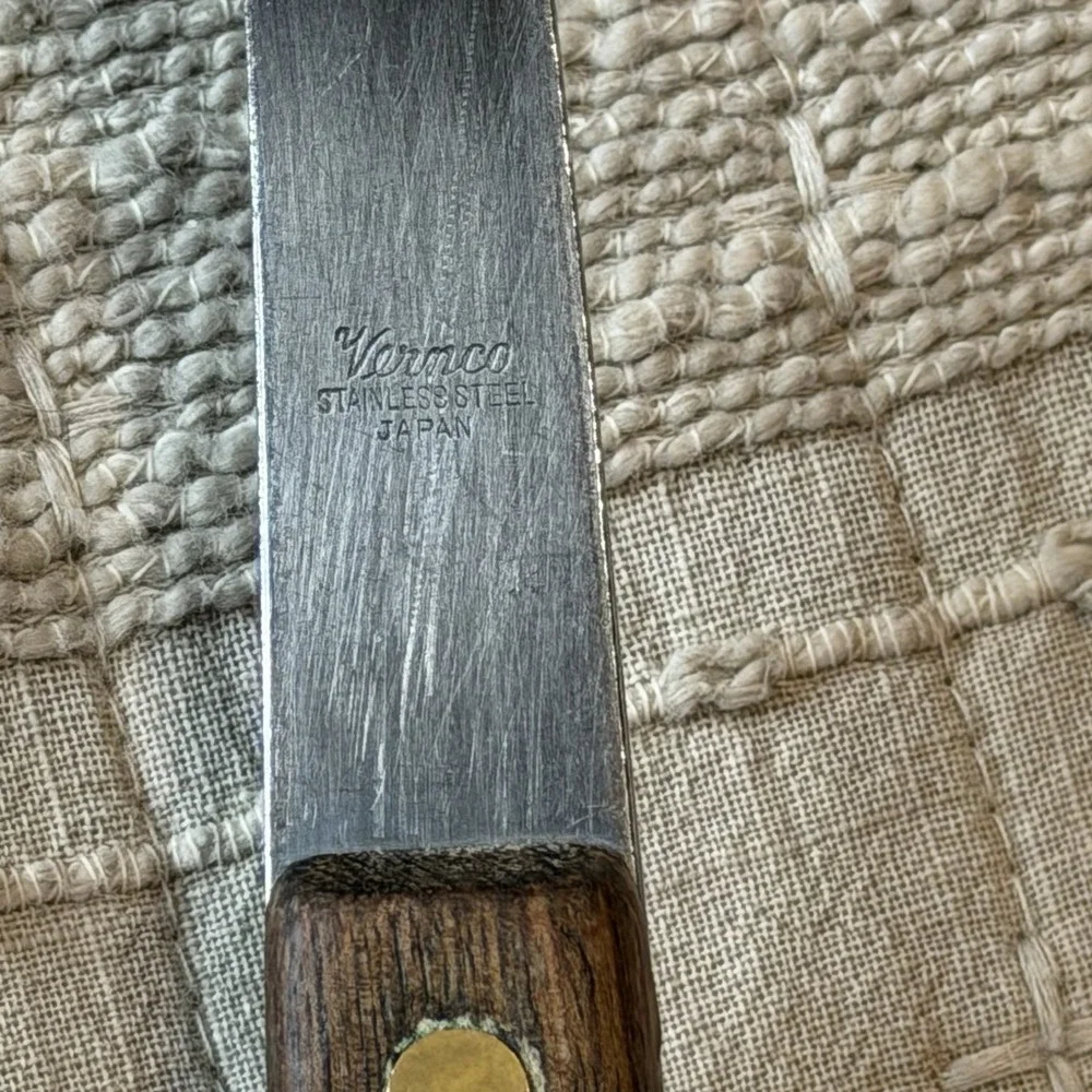 Vtg Vernco Ice Cream Spade Spoon Scoop Stainless w/‎ Wood Handle Japan Vernon Co